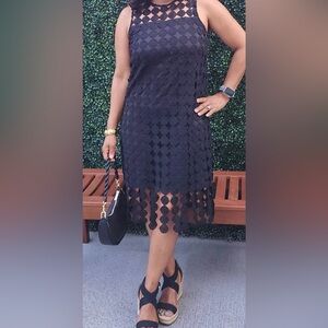 Anne Klein Elegant Black Sleeveless Dress